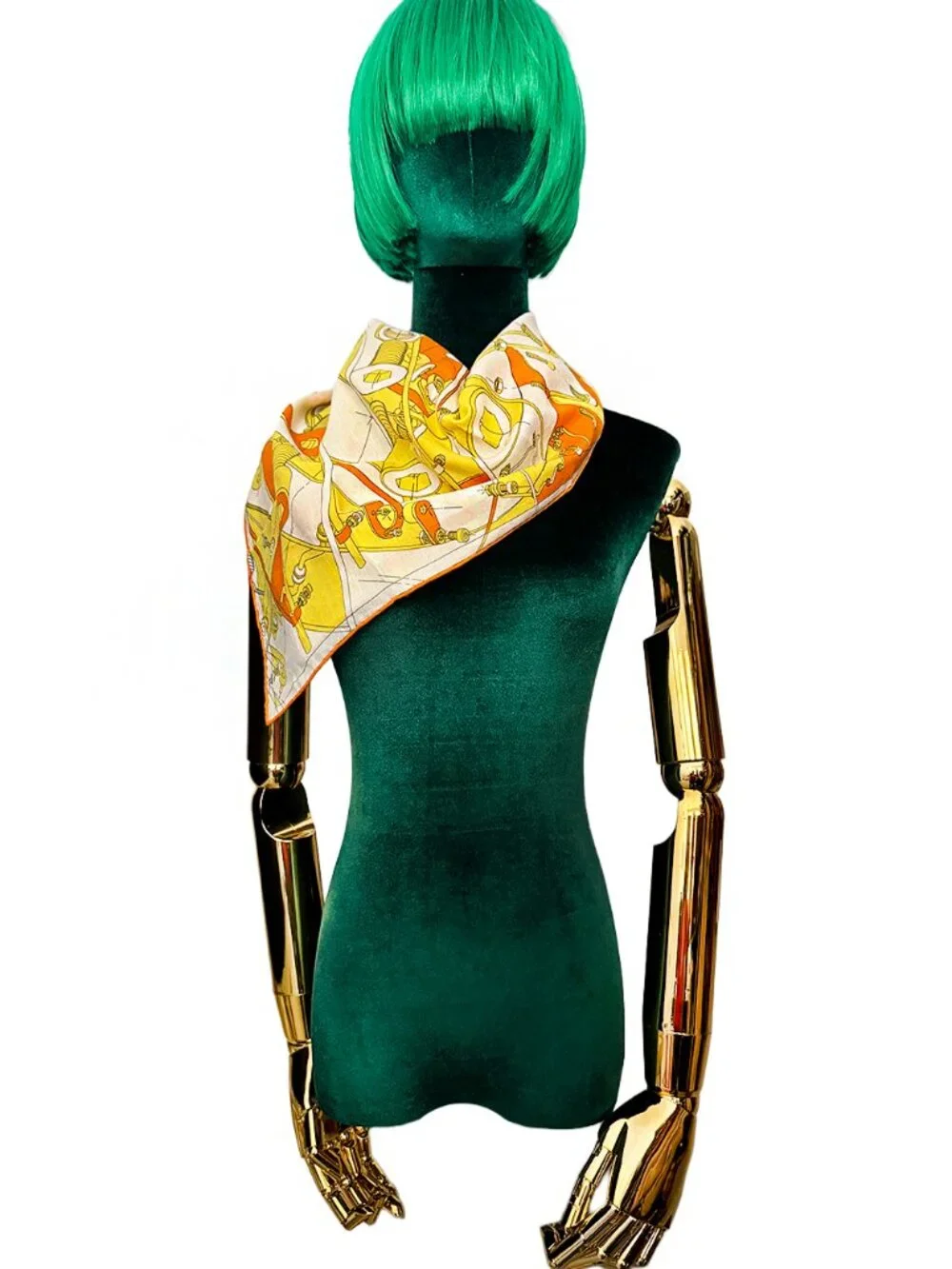 Hermès Step into the Frame 100% Cotton Scarf 2019 Men's Collection